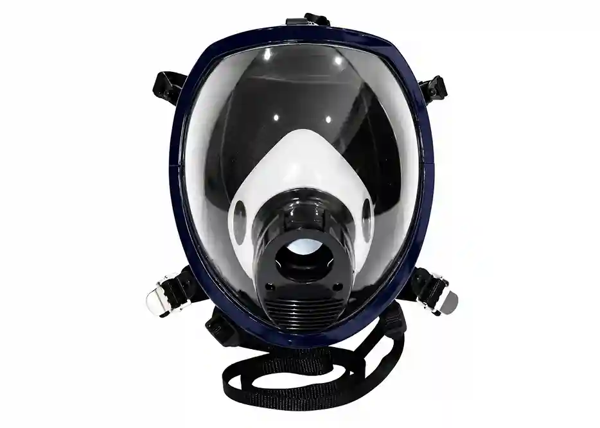 Full Face Mask SCBA – Masker Pernapasan Silikon Fleksibel, Visibilitas Luas, Anti-Kabut